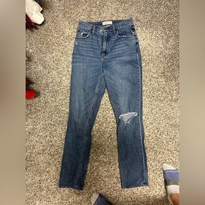 Abercrombie 90s Slim Straight Ultra High Rise Jeans